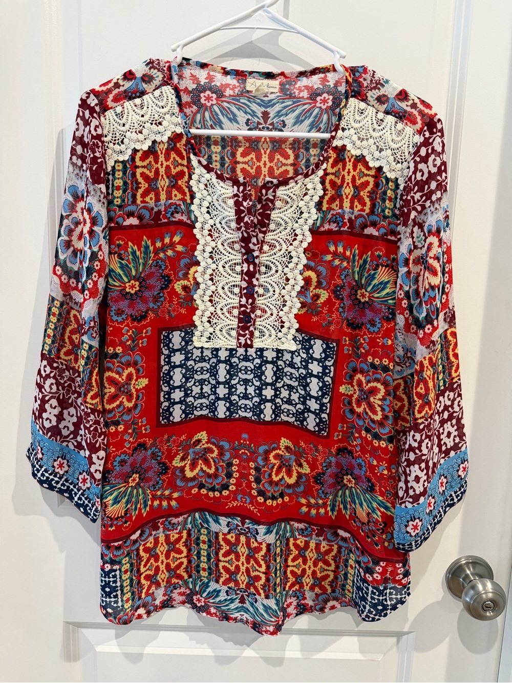 Boho Top Size Large